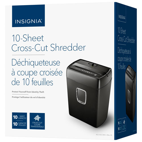 Insignia 10-Sheet Cross-Cut Shredder (NS-S10CCBK-C) - Only at Best Buy