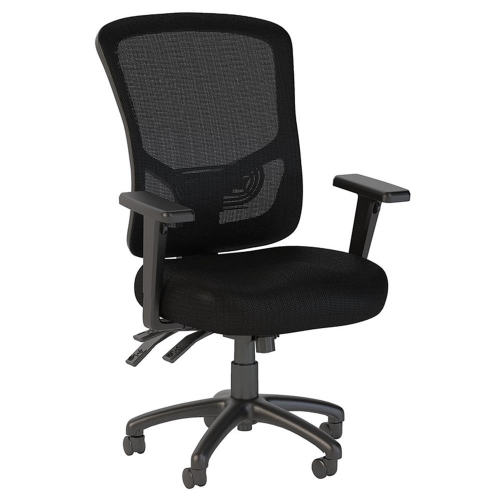 BBF  Bush Business Furniture Custom Comfort High Back Multifunction Mesh Office Chair Don't Love The Chair, But I Do Love The Desk