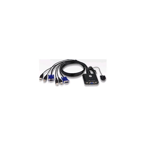 ATEN – 2 PORTS KVM, CBLS INCLUS