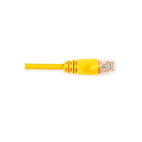 BLACK BOX CAT6 MOLDED BOOT PATCH YELLOW 20FT