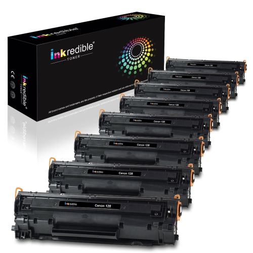 Canon 128 Compatible Black Toner Cartridge - Inkredible Toner™ - 8/Pack