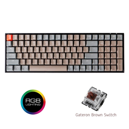 Keychron K4 Bluetooth/USB-C Keyboard - RGB Backlit - Gateron Brown - Mac  and Windows