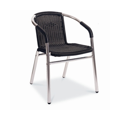 Bahama Dining Arm Chair - Black - Set of 2 - Patio21