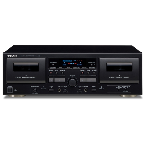 Teac Double Cassette deck for REC/Play on both decks Black