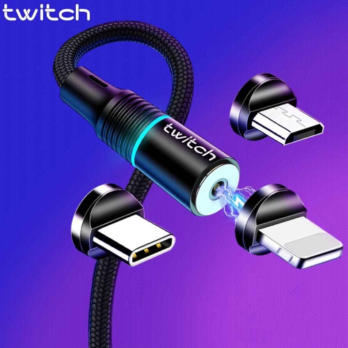 3 in 1 Magnetic Lighting Charging Cable USB Type C Micro iPhone for cell Phones iPhone Samsung LG