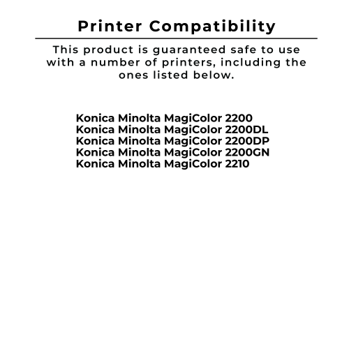 Zoomtoner Compatible KONICA / MINOLTA 2200 Laser Toner Cartridge Set Black Cyan Yellow Magenta