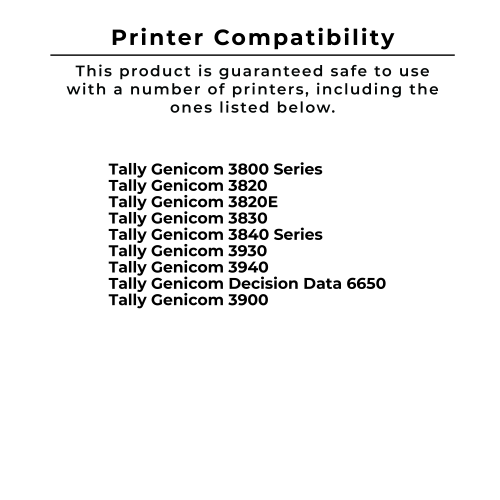Zoomtoner Compatible Genicom Tally 3A0100B02 Black Ribbon