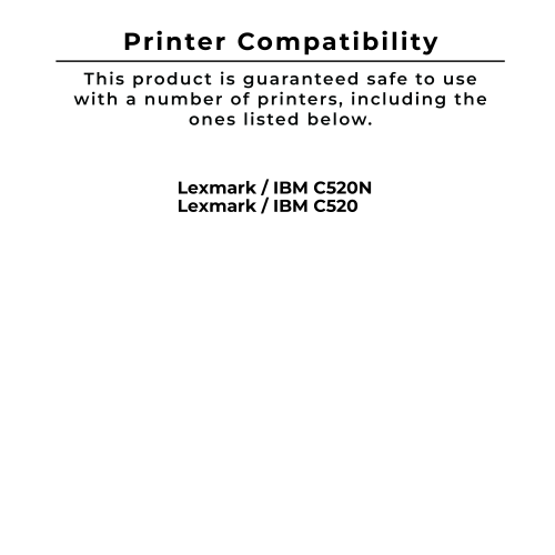 Cartouche de toner laser Lexmark / IBM C520 compatible avec Zoomtoner, noir, cyan, magenta, jaune
