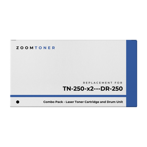 Zoomtoner Compatible BROTHER DR250 & TN250 x2 DRUM UNIT / Laser Toner Cartridge COMBO PACK