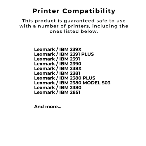 Ruban noir compatible IBM/LEXMARK 1040930 de Zoomtoner