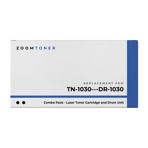 ZOOMTONER  Compatible Brother Dr-1030 & Tn-1030 Drum Unit / Laser Toner Cartridge Combo Pack