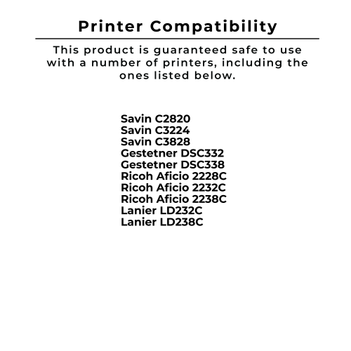 Zoomtoner Compatible RICOH 888234 Laser Toner Cartridge Cyan 4 Per Box