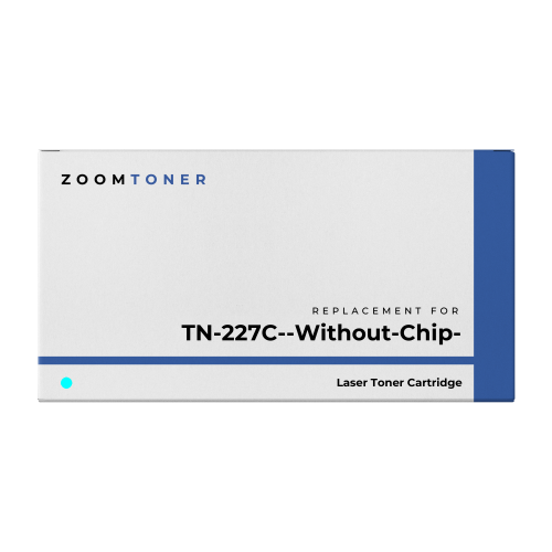 Zoomtoner Compatible BROTHER TN227C Cyan High Yield Laser Toner Cartridge With Chip - No Chip -