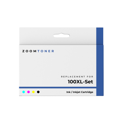 Zoomtoner Compatible LEXMARK 100XL High Yield Ink / Inkjet Cartridge Set Black Cyan Yellow Magenta