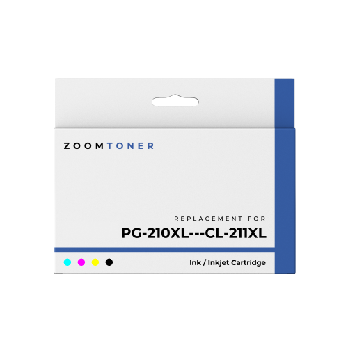 Zoomtoner Compatible CANON PG-210XL / CL-211XL High Yield Ink / Inkjet Cartridge Combo