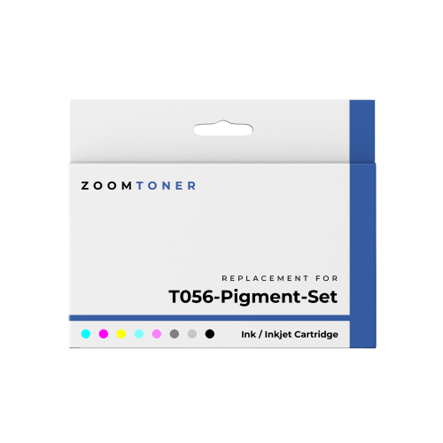 Zoomtoner Compatible EPSON T056 Pigment Ink / Inkjet Cartridge Set Black Cyan Yellow Magenta Light Cyan Light Magenta Light Bl