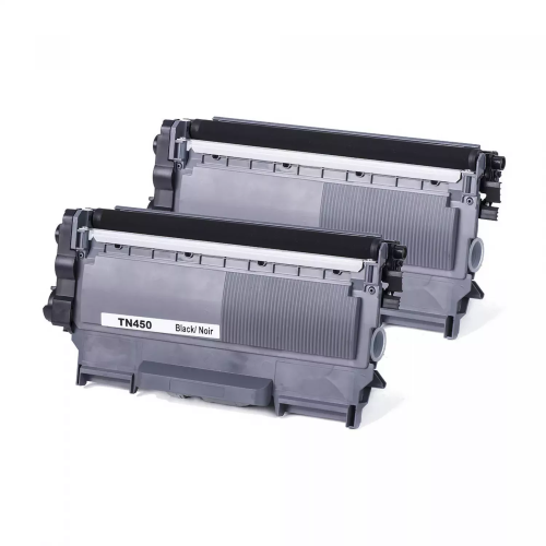 Zoomtoner Compatible PACK of 2-BROTHER TN450 Laser Toner Cartridge High Yield