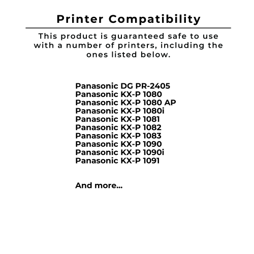 Zoomtoner Compatible PANASONIC KX-P110 Black Ribbon