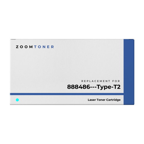 ZOOMTONER  Compatible Ricoh 888486 / Type T2 Laser Toner Cartridge In Cyan