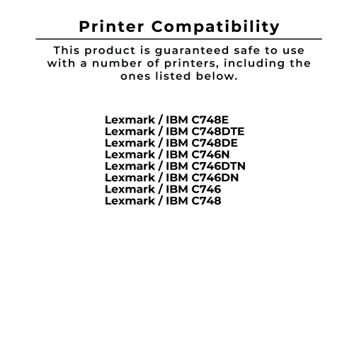 Cartouche d’encre en poudre noire compatible AVEC Lexmark C746A1KG