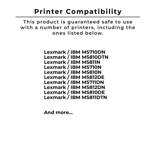 Zoomtoner Compatible MICR LEXMARK 52D1H00 Laser Toner Cartridge Black