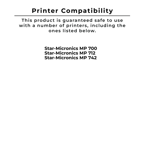 Zoomtoner Compatible Star RC700BR Ribbons 6-PACK Black/Red