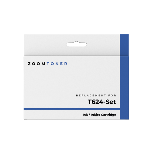 Zoomtoner Compatible EPSON T624 Ink / Inkjet Cartridge Set Black Cyan Magenta Yellow Light Cyan Light Magenta Green Orange