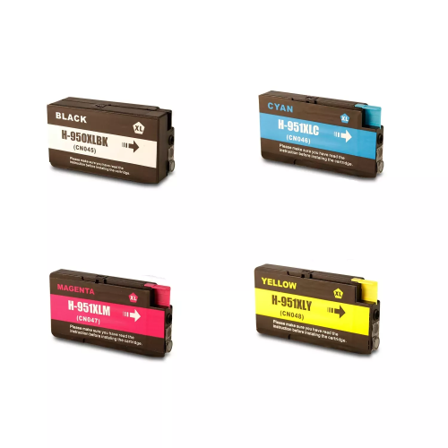 Ensemble de cartouches d'encre/jet d'encre compatible avec les imprimantes  HP 950/951 XL et HP cyan magenta noir et jaune