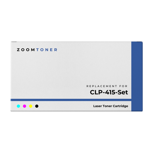 ZOOMTONER  Compatible Samsung Clp-415 Laser Toner Cartridge Set Black Cyan Magenta In Yellow