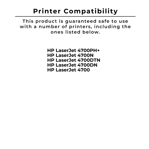 Zoomtoner Compatible HP 4700 Laser Toner Cartridge Set Black Cyan Yellow Magenta