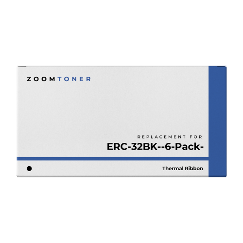 Zoomtoner Compatible EPSON ERC-32 BLACK Ribbon 6 Pack
