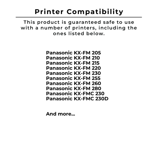 Zoomtoner Compatible PANASONIC KX-FA136 Ribbon Cartridge 2 Rolls