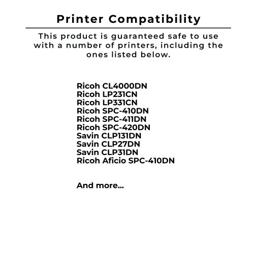 Zoomtoner compatible avec la cartouche de toner laser RICOH 888308, noir haut rendement