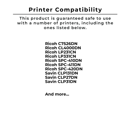 Zoomtoner compatible avec la cartouche de toner laser RICOH type 145, ensemble haut rendement, noir, cyan, jaune