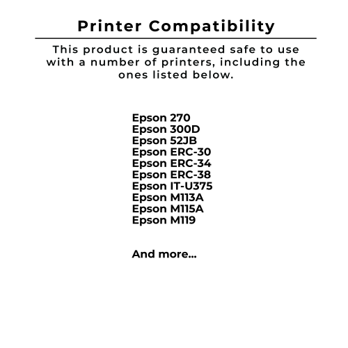Zoomtoner Compatible EPSON ERC-30BK Ribbons 6-PACK Black