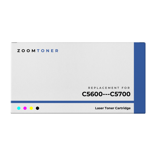 Zoomtoner Compatible OKIDATA C5600 / C5700 Laser Toner Cartridge Set Black Cyan Yellow Magenta