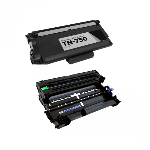 Zoomtoner Compatible BROTHER DR720 / TN750 High Yield Laser Toner Cartridge Drum Unit COMBO PACK