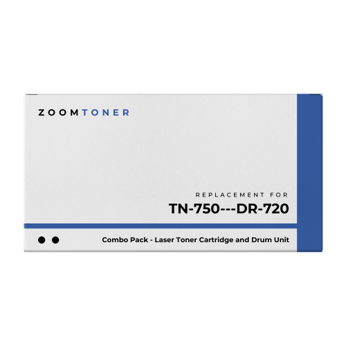Zoomtoner Compatible BROTHER DR720 / TN750 High Yield Laser Toner Cartridge Drum Unit COMBO PACK