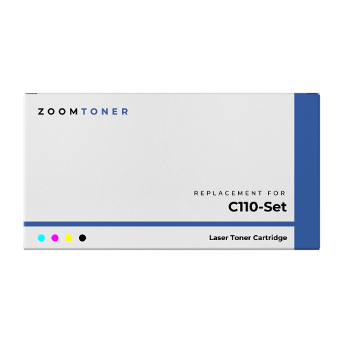 Zoomtoner Compatible OKIDATA C110 Laser Toner Cartridge Set Black Cyan Magenta Yellow