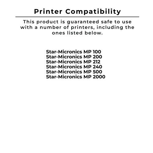 Zoomtoner Compatible STAR RC200BR Ribbons 6-PACK Black / Red