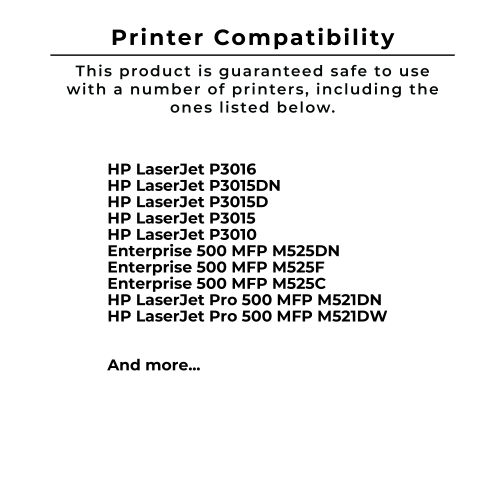 Zoomtoner Compatible MICR HP CE255X HP55X High Yield Laser Toner Cartridge