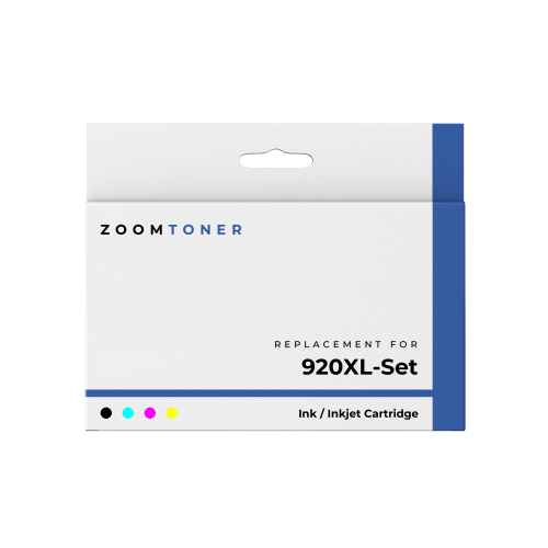 ZOOMTONER  Compatible HP 920Xl Ink / Inkjet Set Black Cyan Yellow Magenta