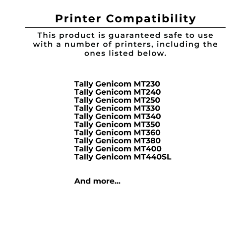 Zoomtoner Compatible GENICOM/TALLY 60097 BLACK Ribbon