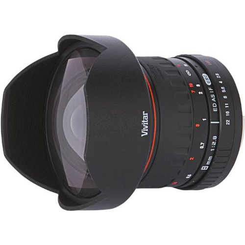 Objectif très grand angulaire de 8 mm de Vivitar pour Canon - version internationale avec garantie du vendeur