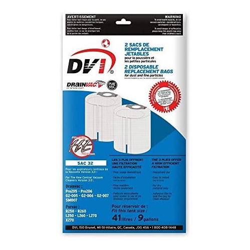 DrainVac Sac-32 Cloth Central Vacuum Bag
