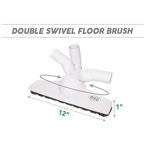 OVO All Angle 360 Degree Vacuum Deluxe Plus Floor Brush, Grey Finish