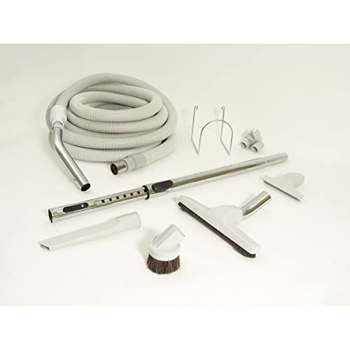 CENTRAL VACUUM KIT - 30' HOSE REGULAR - TOOLS AND WAND - GREY