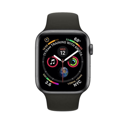 Apple Watch Series 4 (GPS) 44mm Space Gray Aluminum with Black Sport Band - Certified Refurbished by APPLE - Refurbished condition - Image 3