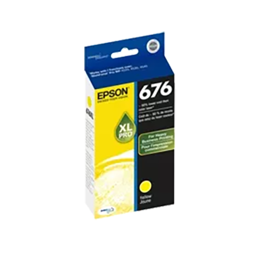 ~Brand New Original EPSON T676XL420 676XL High Yield Ink / Inkjet Cartridge Yellow