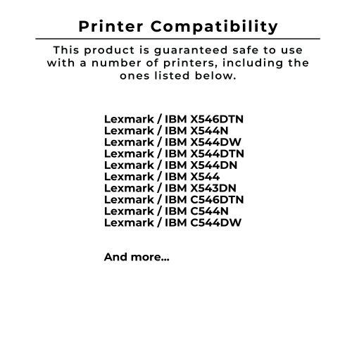 Zoomtoner Compatible LEXMARK / IBM C544X1YG High Yield Laser Toner Cartridge Yellow
